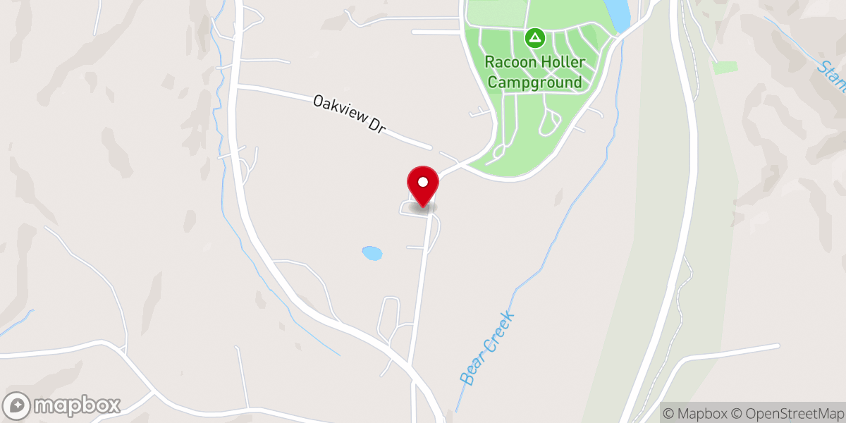 Map showing location of Calvary Free-Will Baptist Church