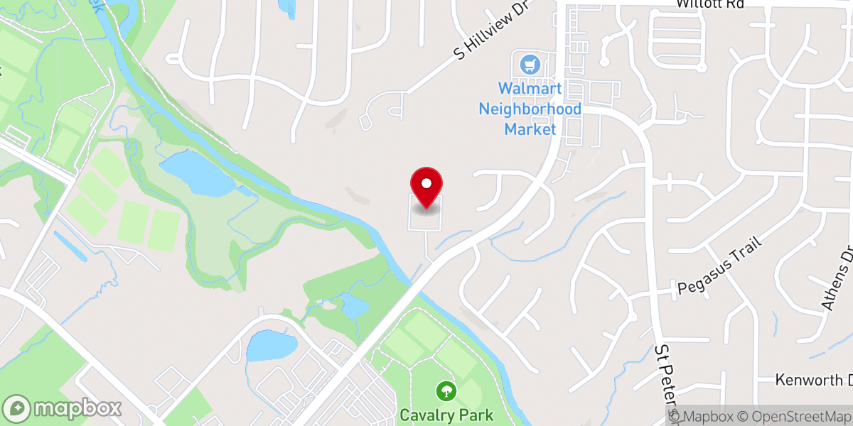 Map showing location of First Baptist Church of Saint Peters