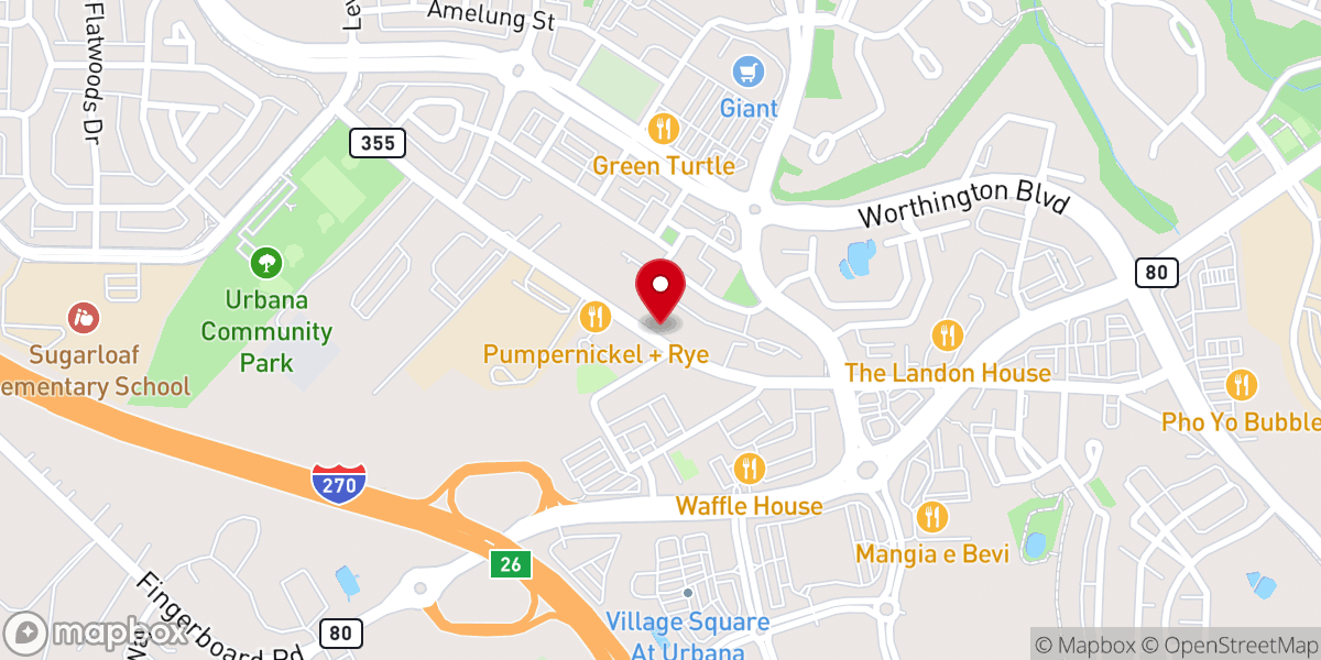 Map showing location of Wesley Chapel United Methodist