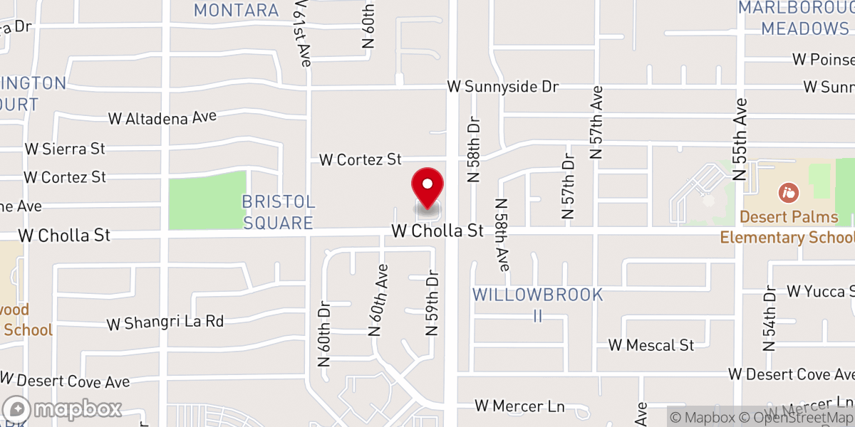 Map showing location of Victory Chapel First Phoenix