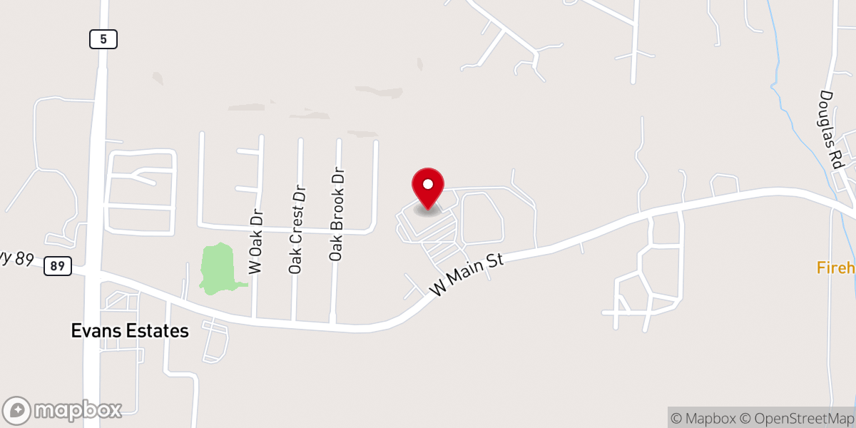 Map showing location of New Life Church Cabot