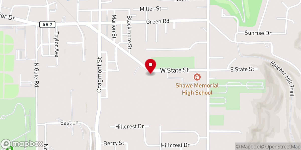 Map showing location of St. Patrick Chapel