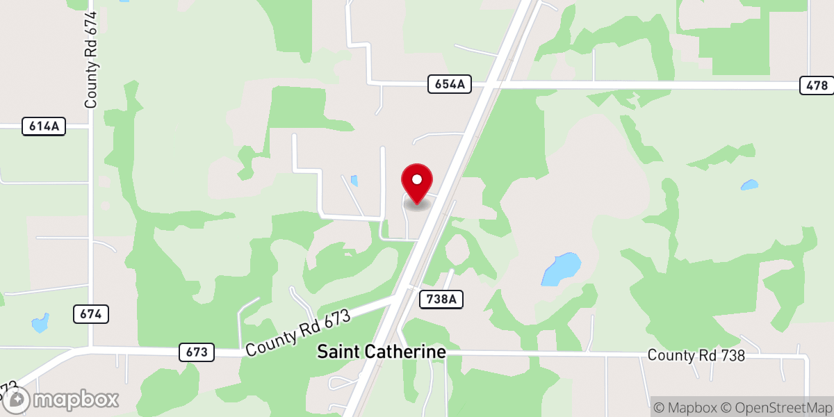 Map showing location of Saint Catherine Baptist Church
