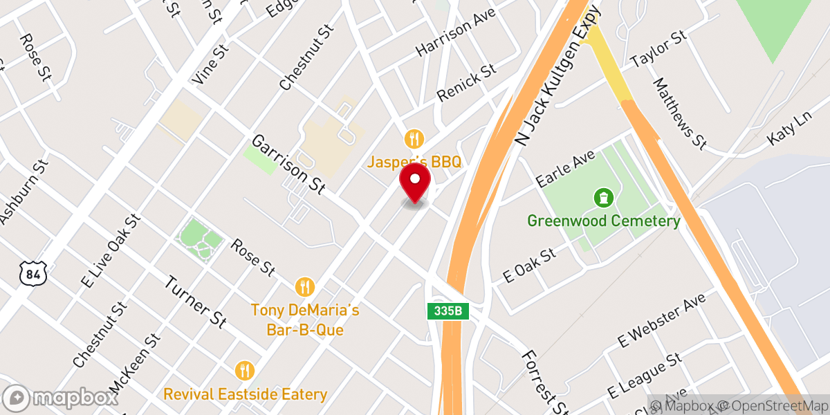 Map showing location of St Luke AME Church