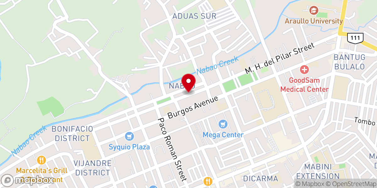 Map showing location of Cabanatuan Covenant Reformed Church (CCRC)