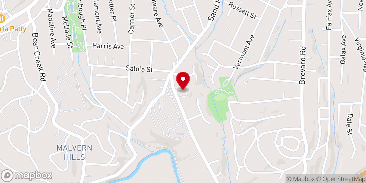 Map showing location of Zephyr Hills Church