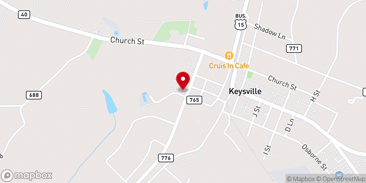 Map showing location of St.Luke Church of God in Christ