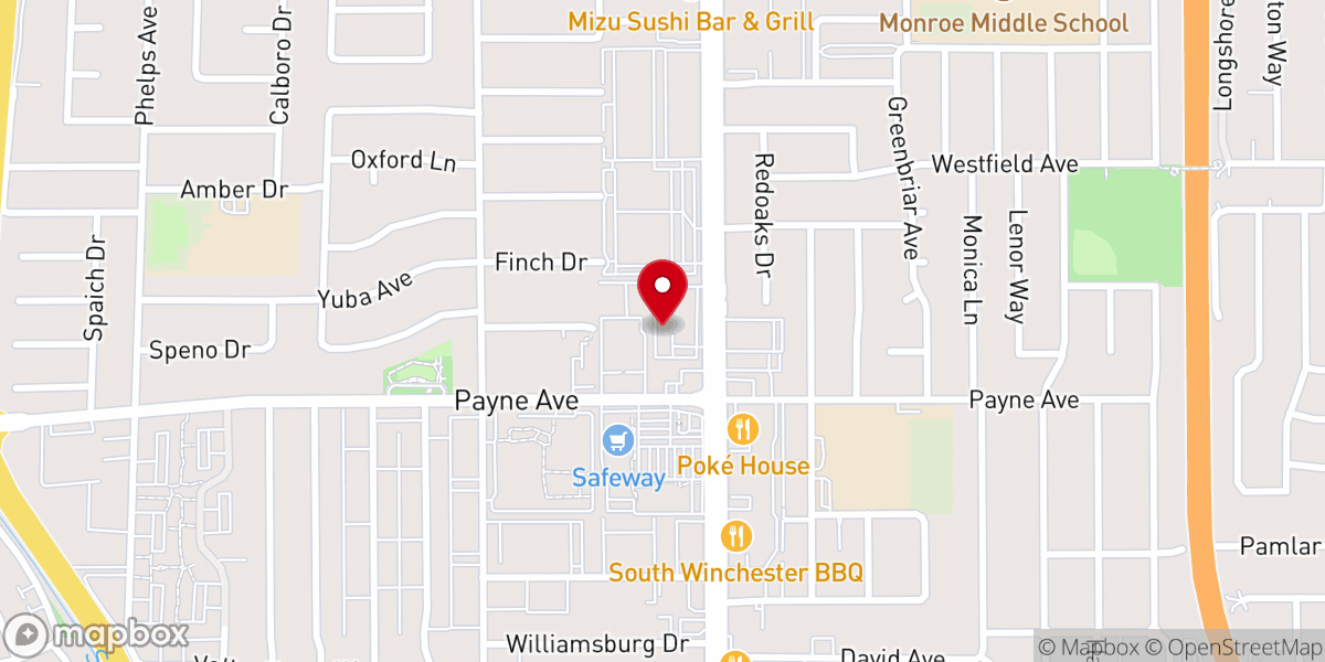Map showing location of New Covenant Christian Center
