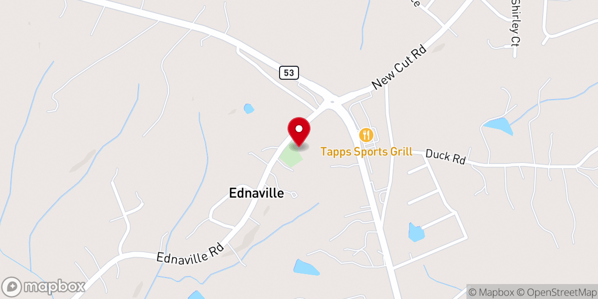 Map showing location of Braselton Church of God of Prophecy