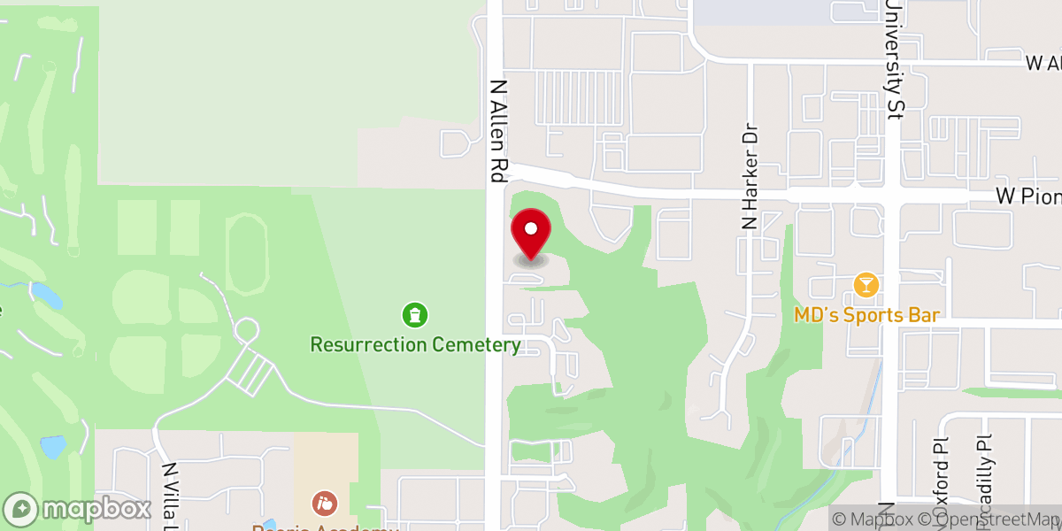 Map showing location of Northwest Church of Christ
