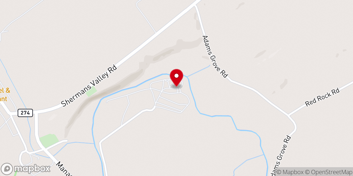 Map showing location of Blain Picnic Grounds