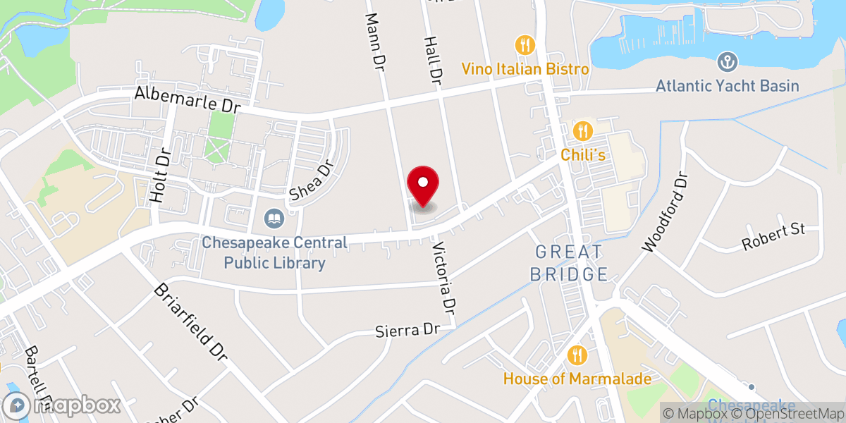 Map showing location of St. Thomas Episcopal Church