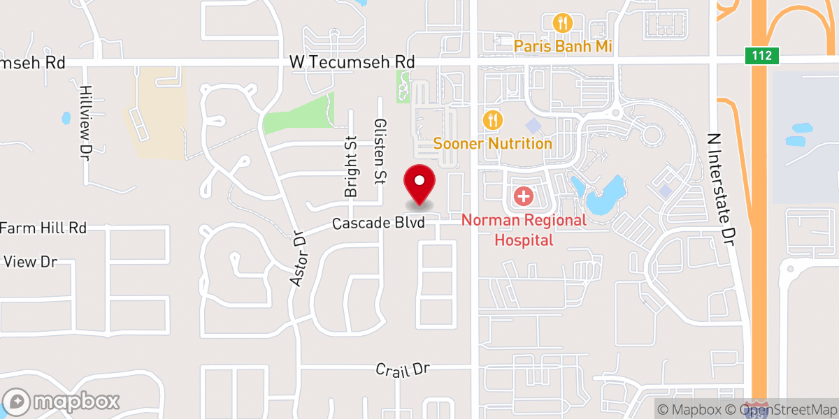 Map showing location of Redeemer Church - Norman