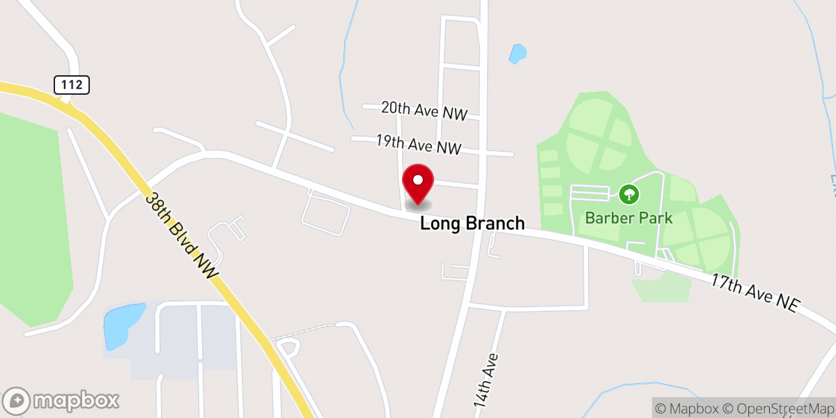 Map showing location of Hilltop Bible Baptist Church