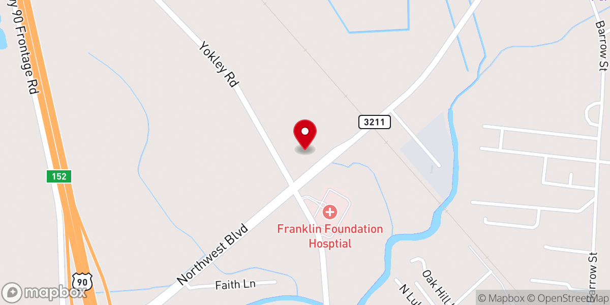 Map showing location of Crossing Place Fellowship