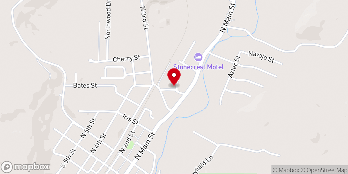 Map showing location of Piedmont Church of Christ