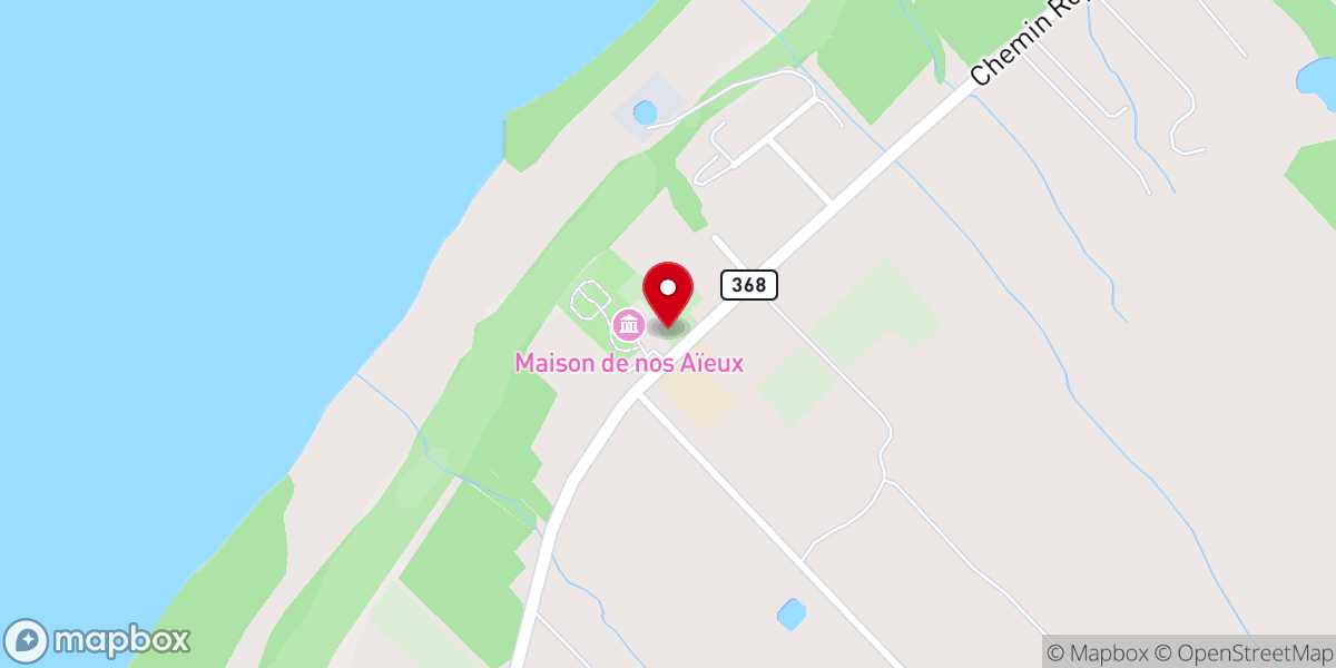 Map showing location of Sainte-Famille Church