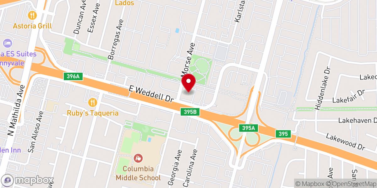 Map showing location of Southbay Christian Center
