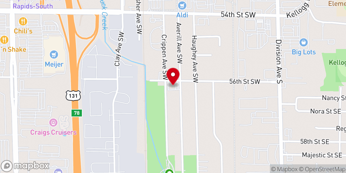 Map showing location of Ideal Park Church