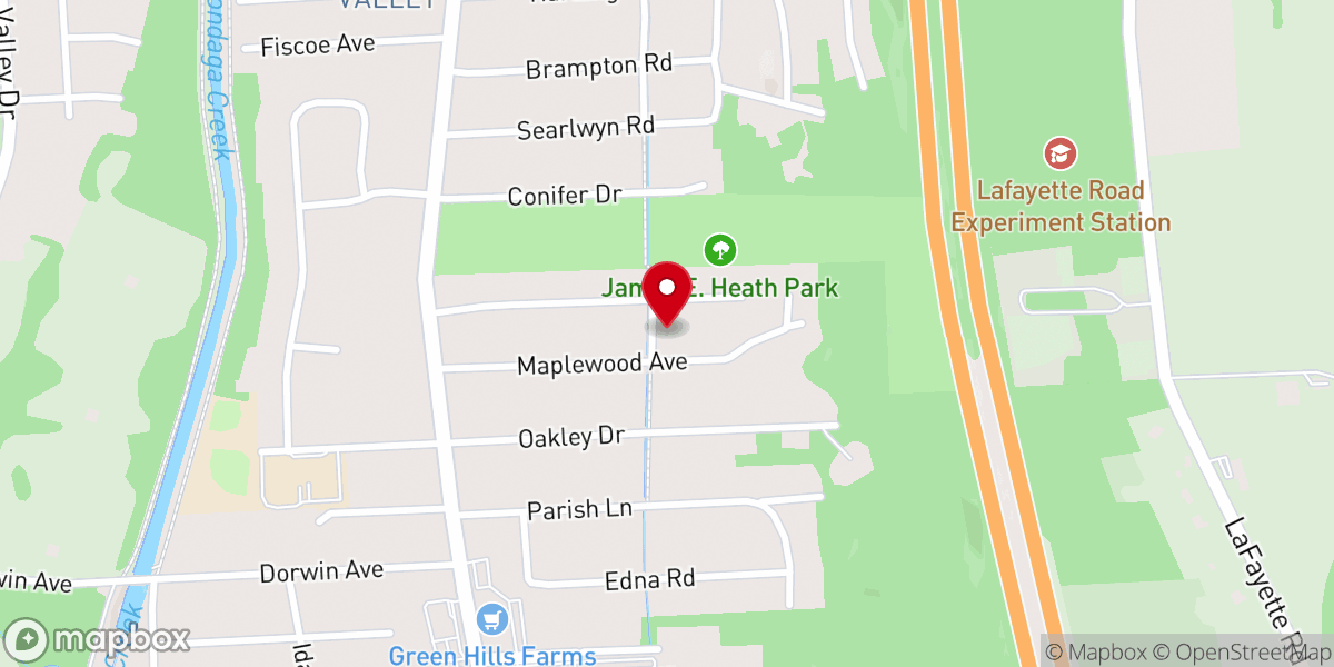 Map showing location of Pinkston James