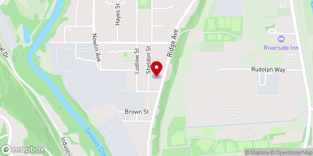 Map showing location of First Church of Christ