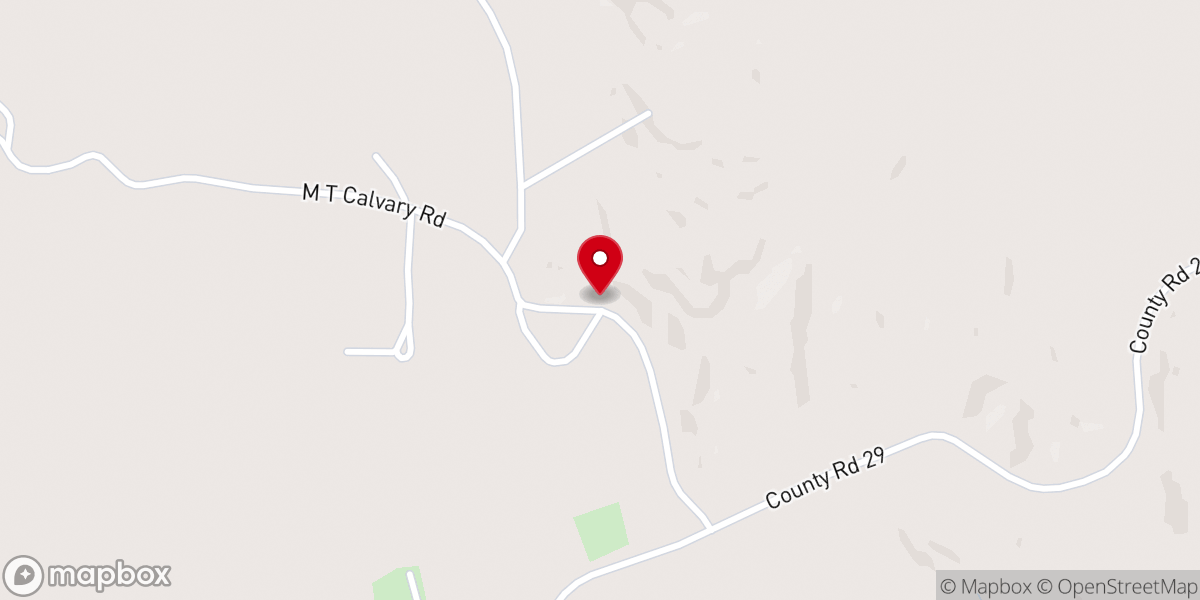 Map showing location of Mount Calvary Church