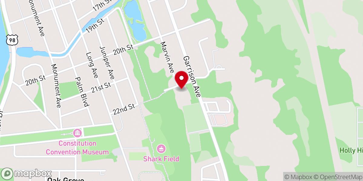 Map showing location of St. James Episcopal Church