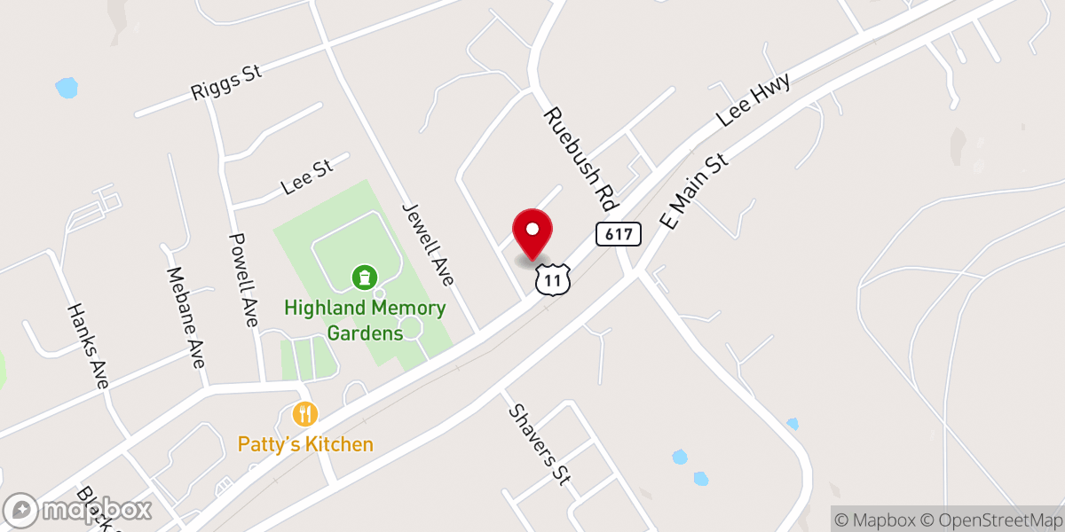 Map showing location of Tower of Refuge Church