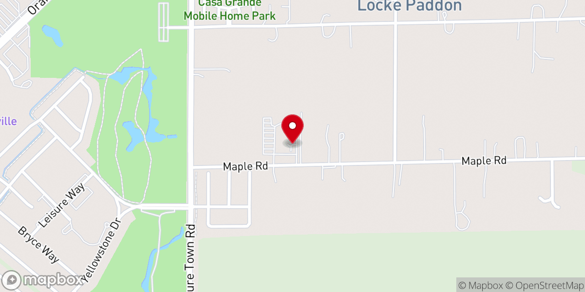 Map showing location of Valley Church