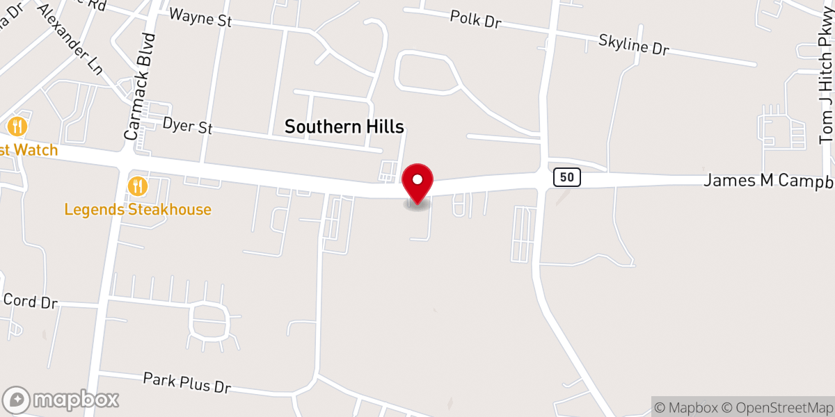 Map showing location of Crossed Timbers Church | Columbia, TN 38401