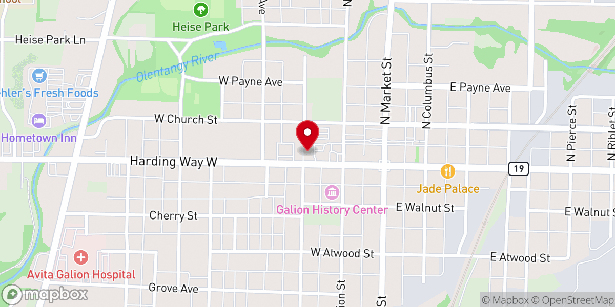 Map showing location of First United Church of Christ