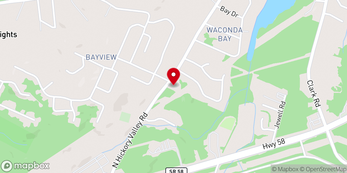 Map showing location of Faith Baptist Church