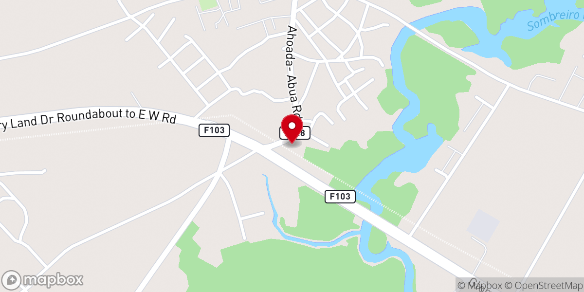 Map showing location of Baptist Professional College - Ahoada