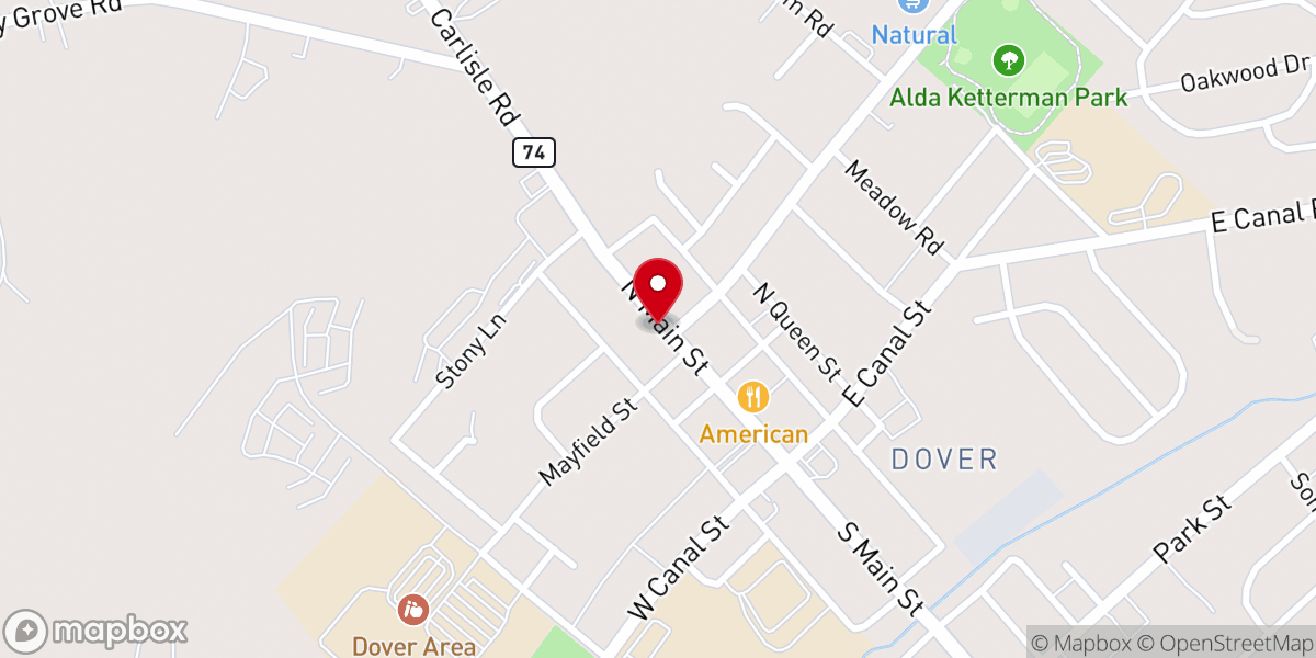 Map showing location of New Hope Ministries Dover Center
