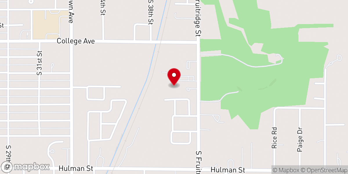 Map showing location of First Unitarian Universalist Congregation of Terre Haute