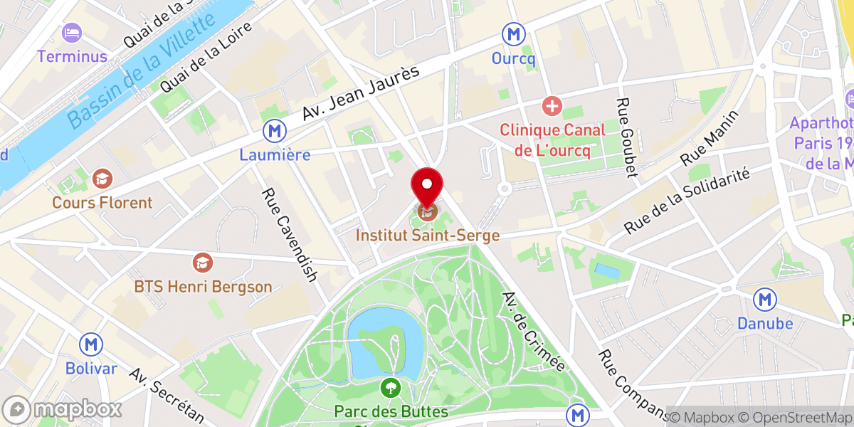 Map showing location of Institut de Théologie Orthodoxe Saint-Serge