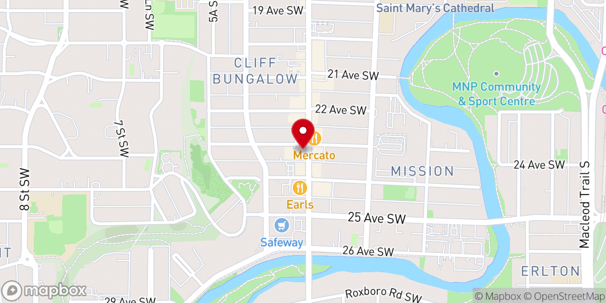 Map showing location of Mission Profession Centre