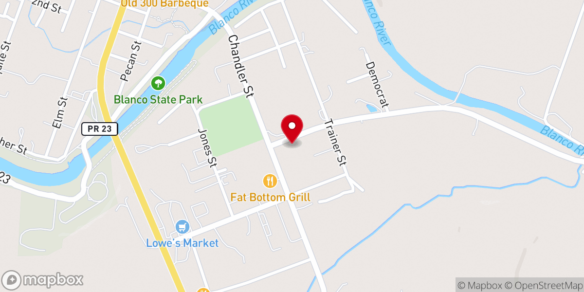 Map showing location of Benson Body & Paint