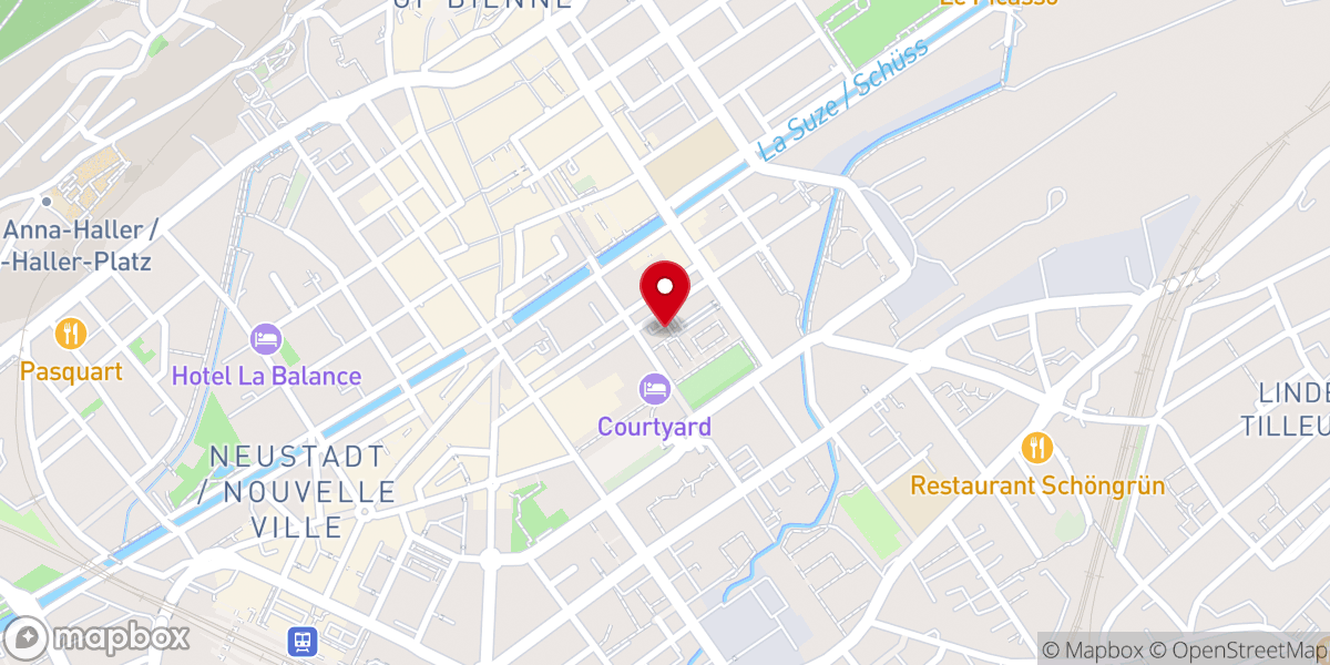 Map showing location of Evangelische Mission Biel