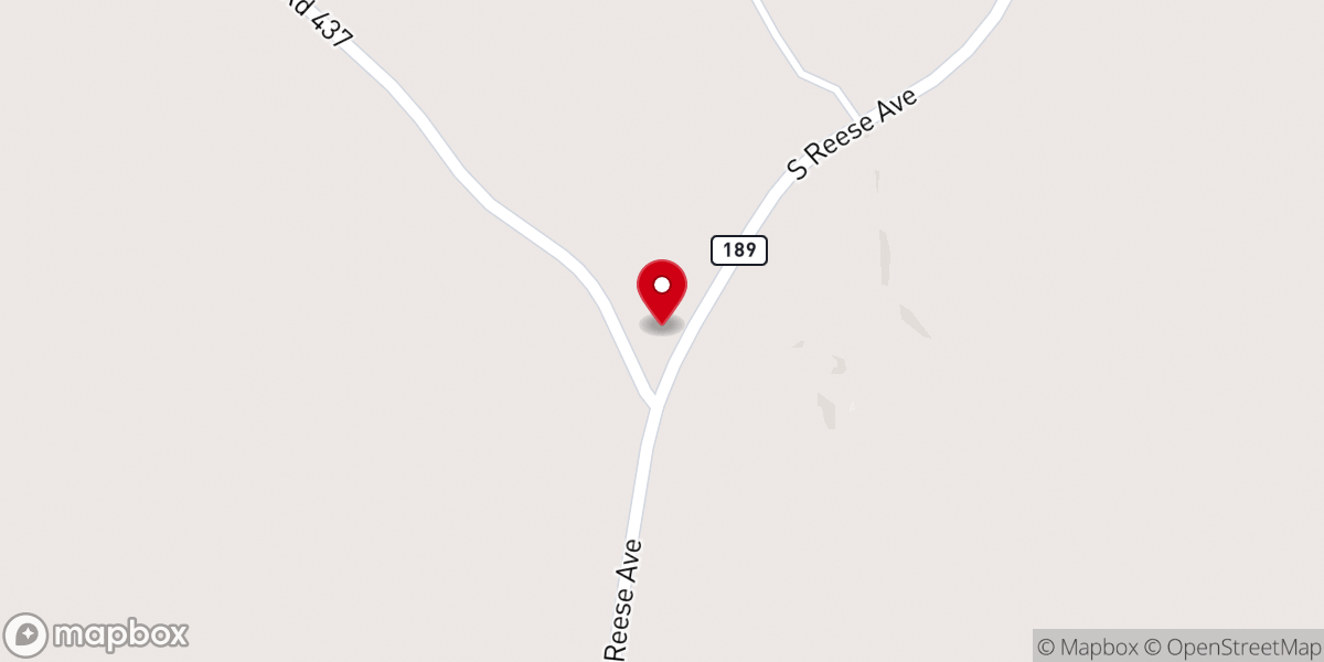 Map showing location of Faith Chapel Church