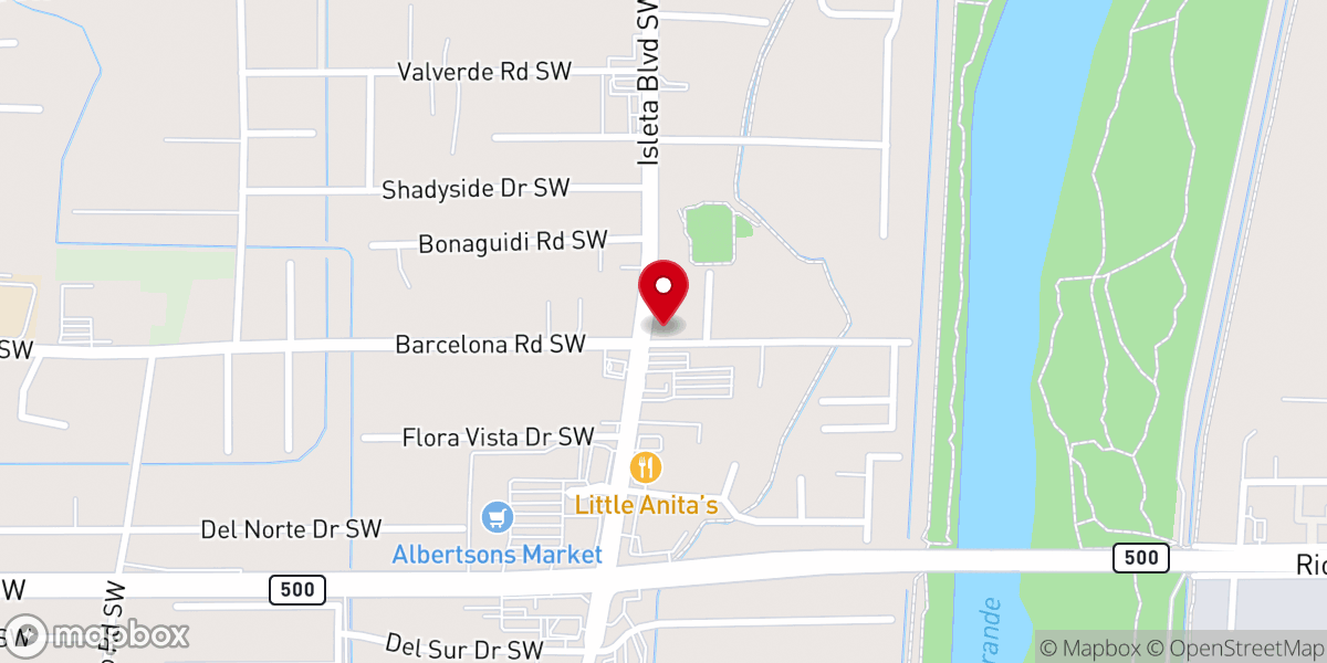 Map showing location of Praise & Worship Center