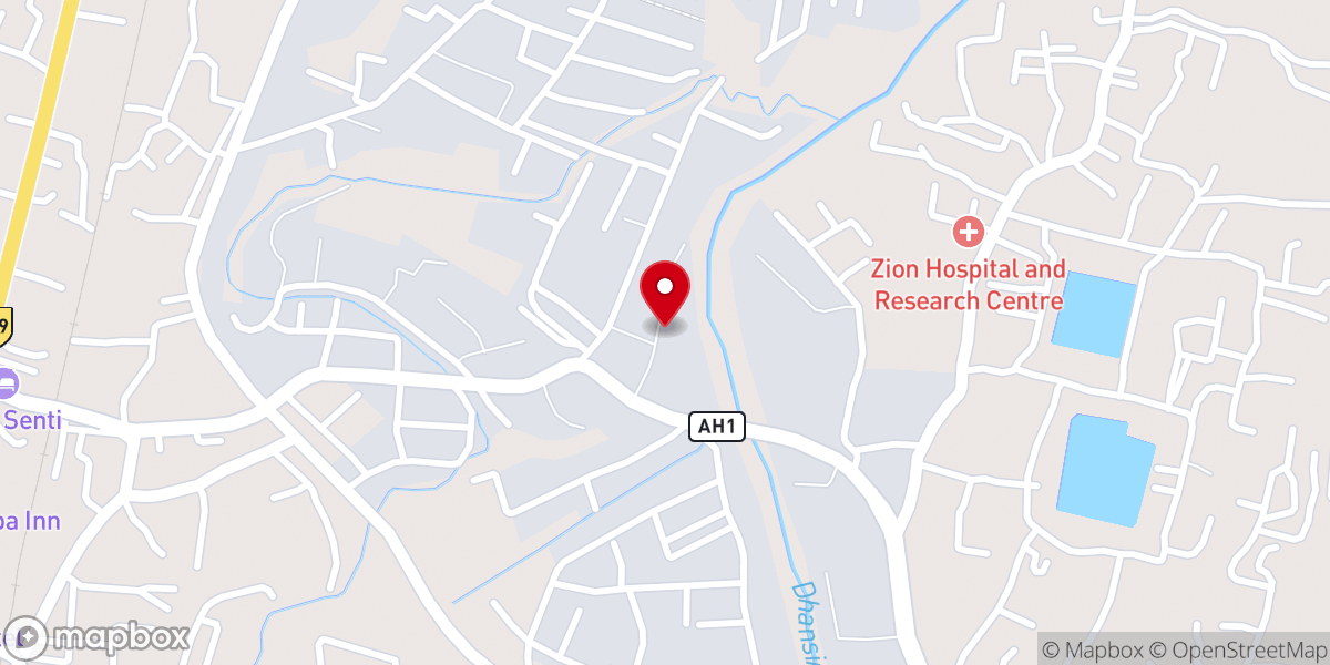 Map showing location of Khiamniungan Baptist Church