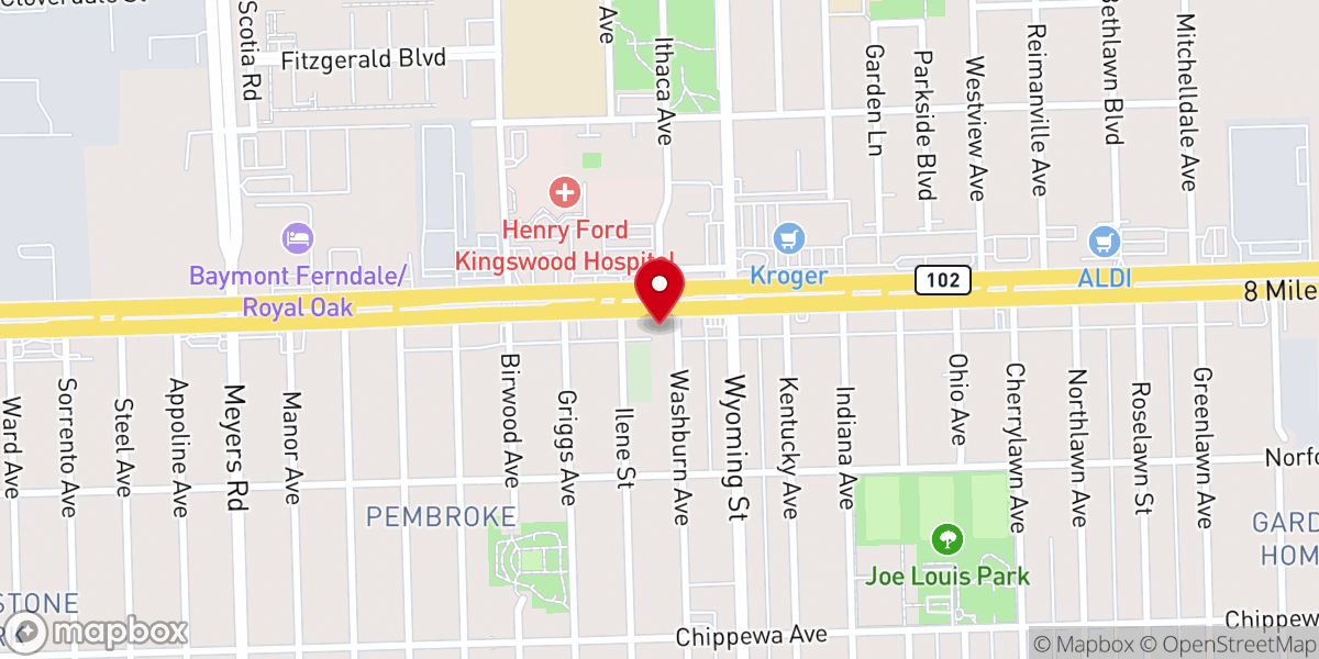 Map showing location of Church of the Living God