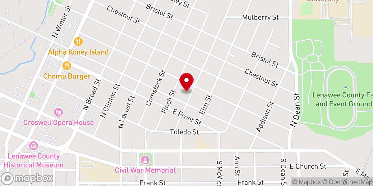 Map showing location of Holy Family Parish St. Joseph Campus