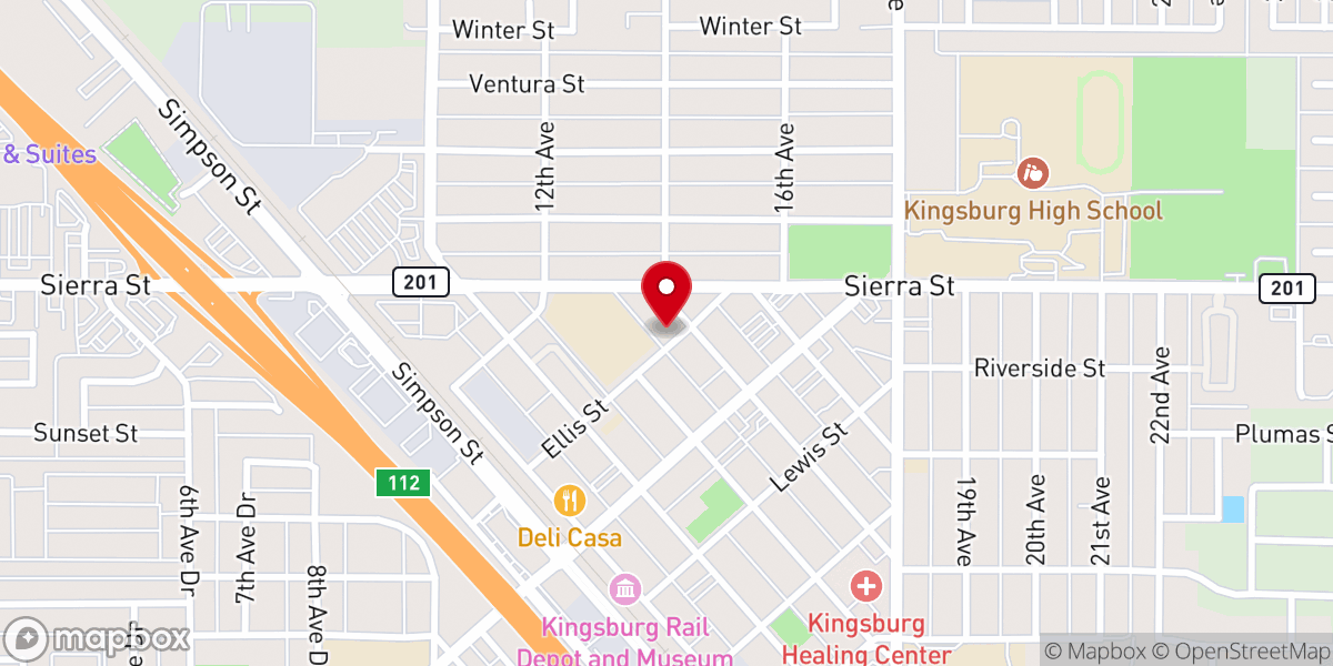 Map showing location of Full Gospel Assembly of God Tabernacle