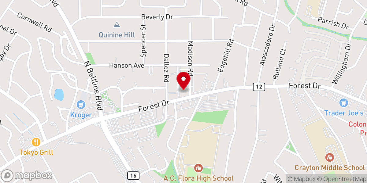 Map showing location of Good Shepherd Lutheran Church