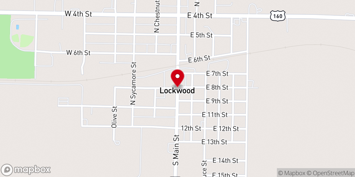Map showing location of Lockwood Township