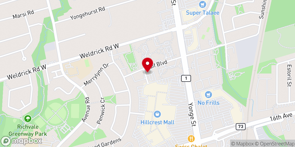 Map showing location of Richmond Hill Pentecostal Church