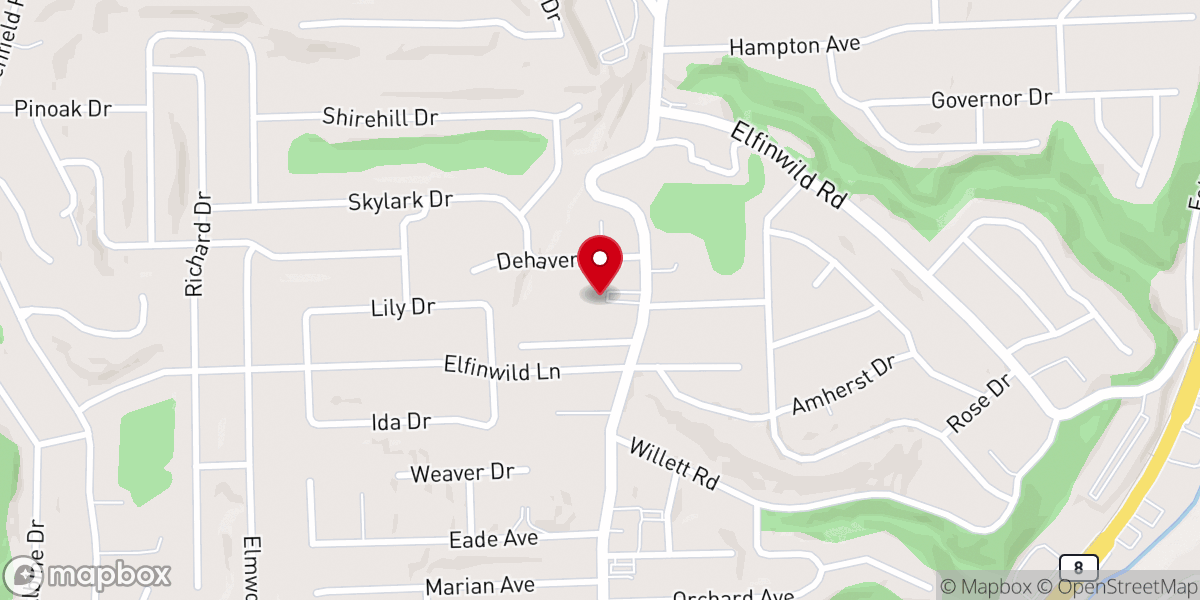 Map showing location of Arabic Christian Church of Pittsburgh الكنيسة العربية المسيحية ببيتسبرج