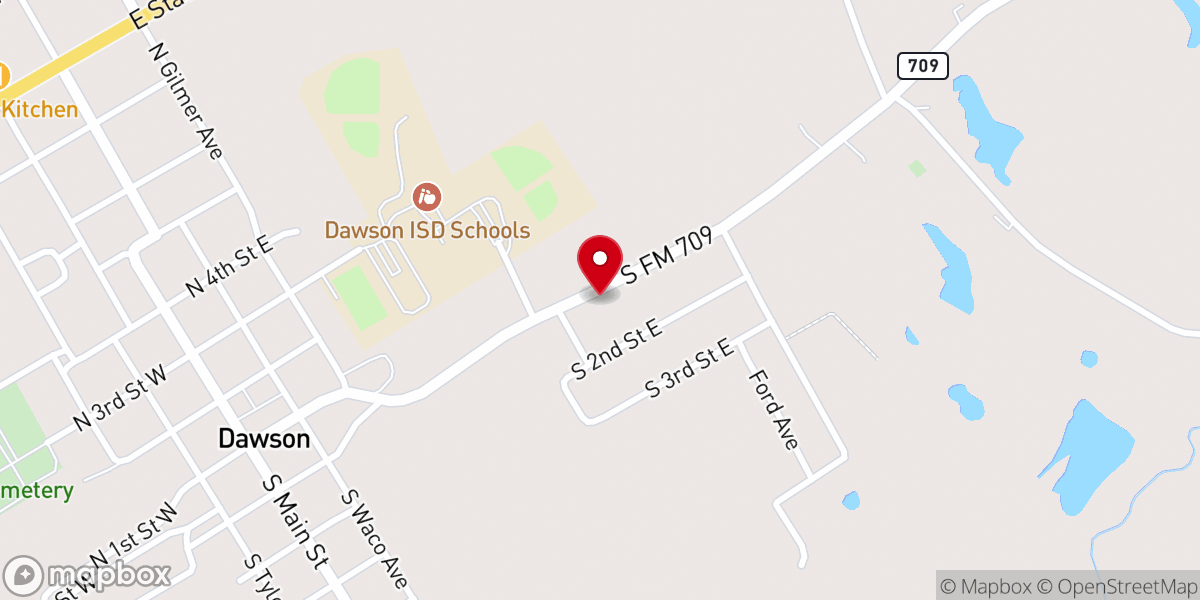 Map showing location of Evergreen Primitive Baptist Church